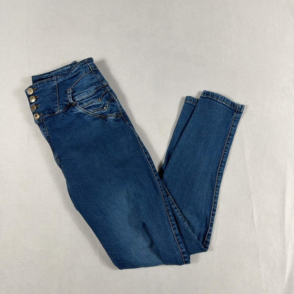 Pitbull Skinny‎ Jeans High Waist Levanta Cola Push Up Blue Women Size 4/26